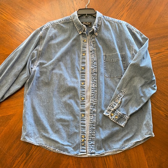 Eddie Bauer Other - Eddie Bauer Vintage denim button down shirt XXL